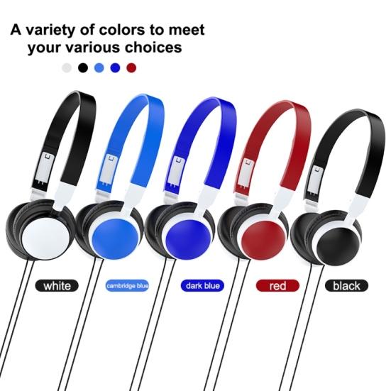 Wired Foldable 3.5mm Bass Headset Gaming HiFi Audio Headphone for Phone/Tablet