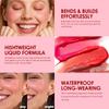 Julystar Liquid Blush Makeup with Cushion Applicator Matte & Dewy Face Blush Cream Long Lasting Lightweight Blusher Natural Looking Cheeks Tint Makeup