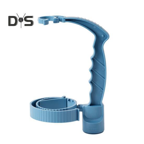 

Ручка для напитков с открывалкой для бутылок, регулируемая ручка для переноски бутилированных напитков, ручка для наливания, многоразовая пластиковая ручка для бутылок с колой и газировкой синий