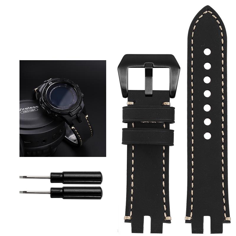 Für Casio Armband PRG-300 PRW-3000 PRW3000/3100/6000/6100Y PROTREK Serie Vintage Rindsleder Kopfband Uhrenarmband Armband mit Werkzeugen