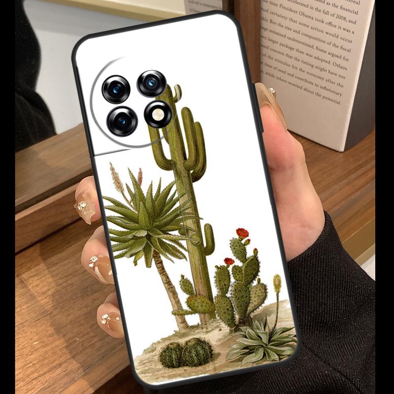 Succulents and Cactus Case For OnePlus Nord 2 2T CE 3 Lite N10 N20 Ace 8T 9R 9RT 10R 10T 11R 8 9 10 Pro 11 Cover