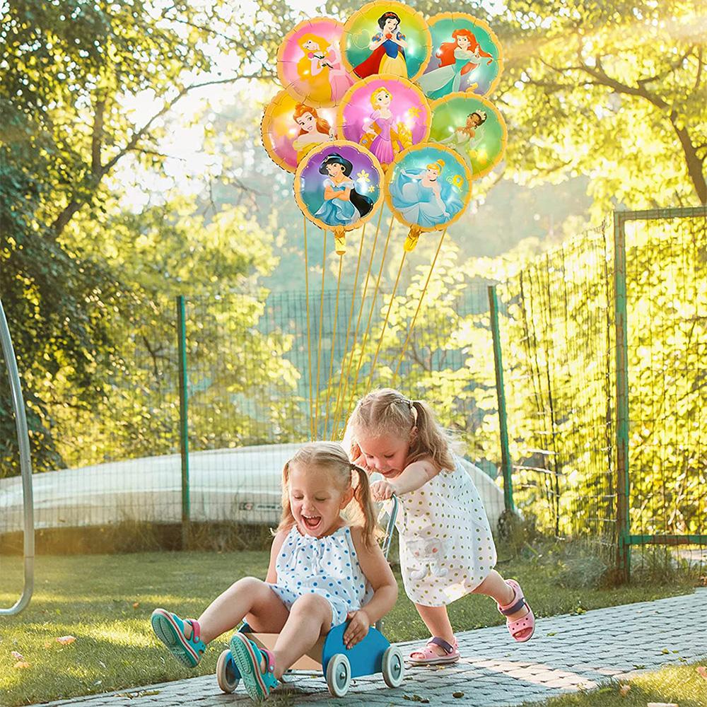 8Pc Reusable Colorful Princess Balloons Princess Theme Birthday Party Decoration
