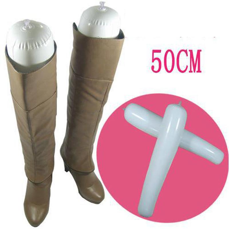 2 Stück Nützlicher Kunststoff-Schuhaufhänger 50 cm 32 cm Aufblasbarer Damen-Langstiefel-Schuhständer Halter Strecker Unterstützung Former Schuhspanner