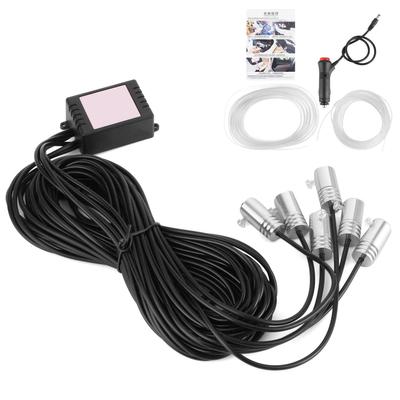 LED Ambient Light RGB Color Music Sound Control Multiple Modes 6 Lamps for Car Interior Door Panel