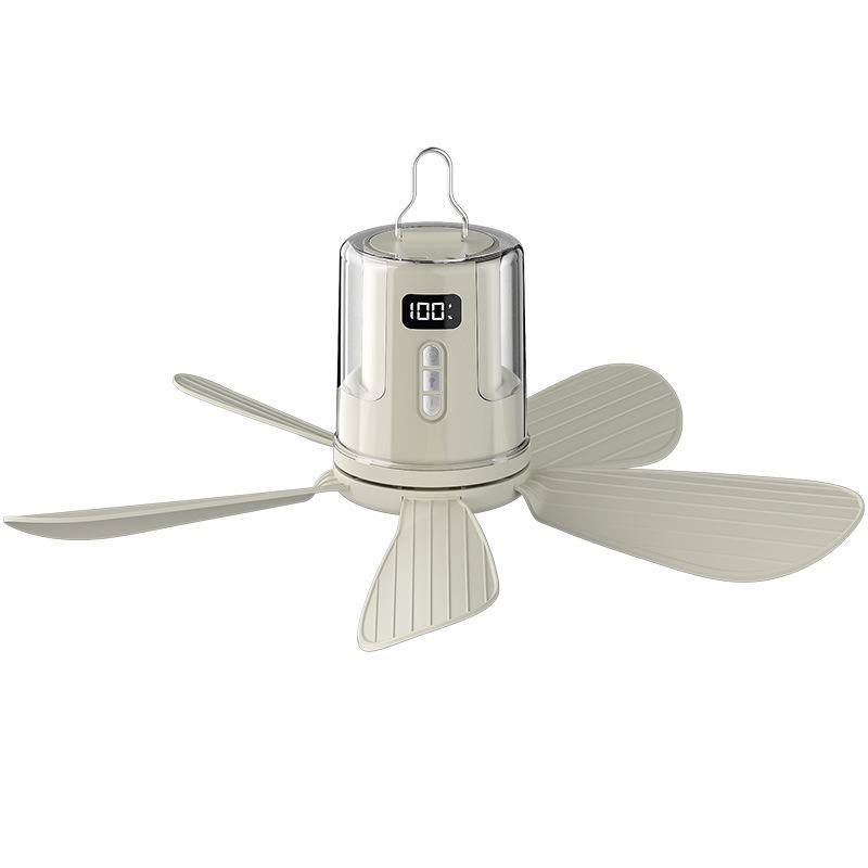 Ventilatori da Soffitto Portatili da Campeggio da 10800mAh Circolatore d'Aria per Tenda Raffrescatore Elettrico Ricaricabile da Esterno Luce LED Telecomando