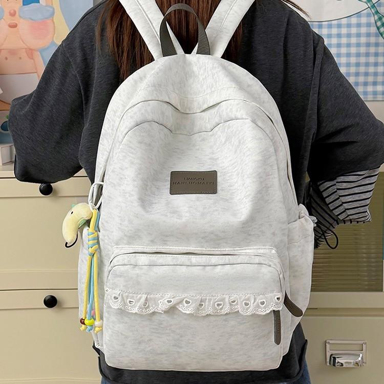 Schoolbag Spring New Japanese Ins Ballet Lace Sweet Soft Girl Travel Small Backpack Mori Simple Backpack Women