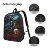 3Pcs Wuthering Waves Game merch Backpack Set for Boy Girl Pencil Boxes Bookbag Sets with Lunch Box For School Students Daypack