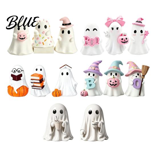Indoor Halloween Table Centerpiece Ghost Figurine Resin Spooky Cute Statue Funny Creepy Year Round Interior Decorations Tabletop Ornament