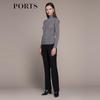 PORTS Women's Mock Two-Piece Slim Fit Turtleneck Sweater