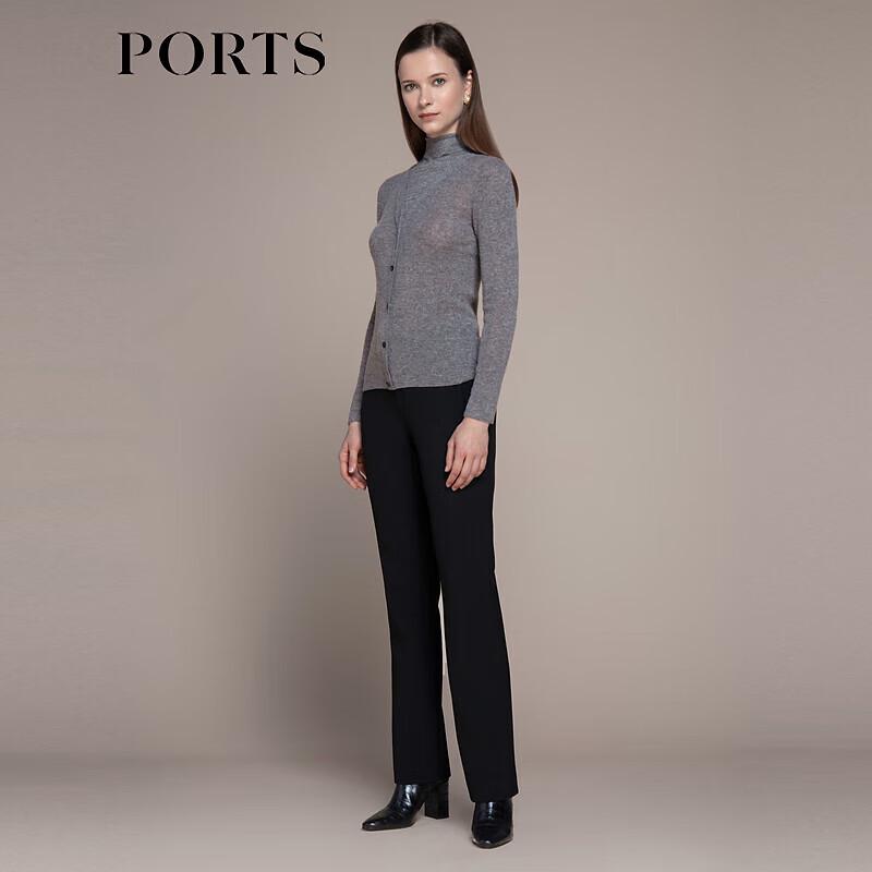 PORTS Women's Mock Two-Piece Slim Fit Turtleneck Sweater