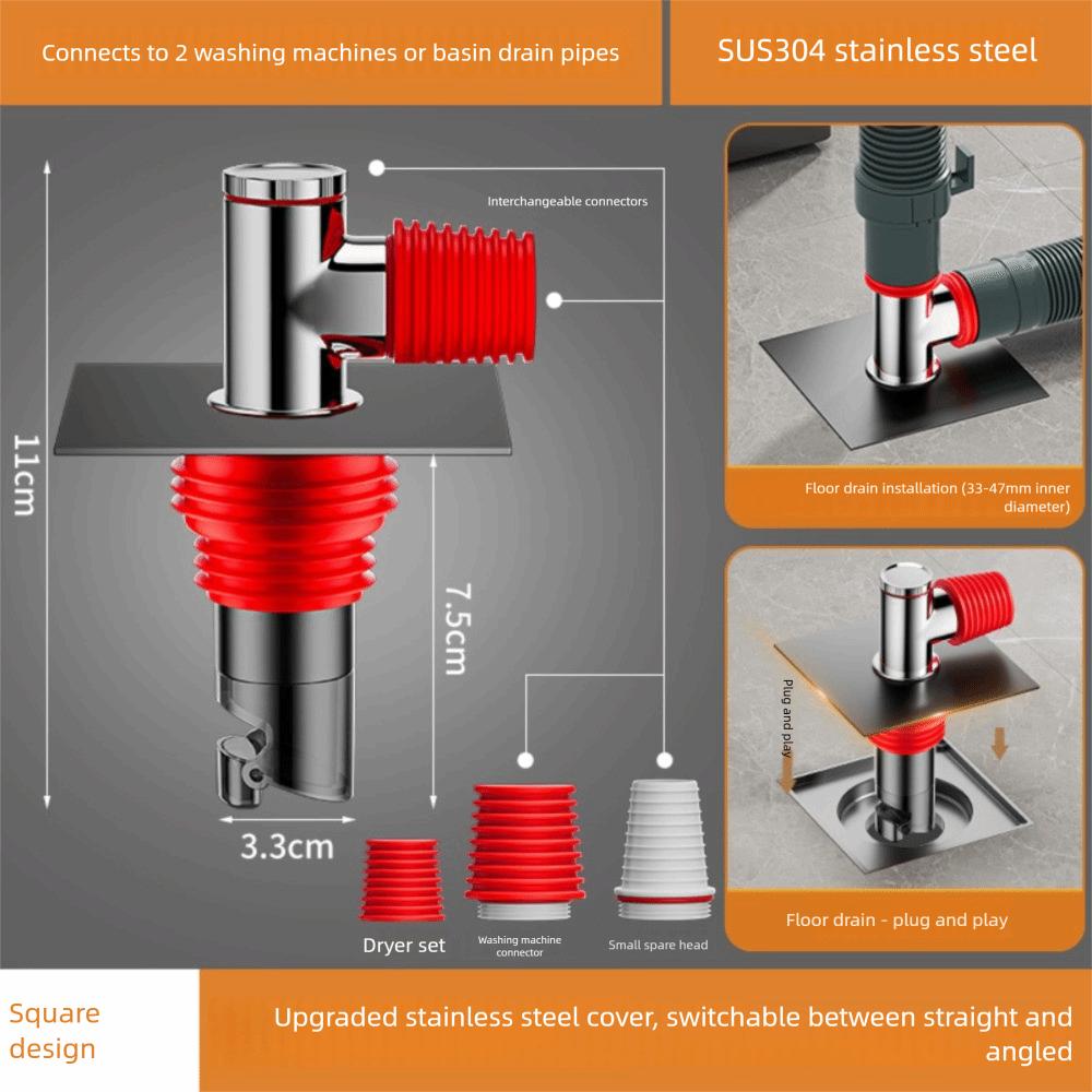 Stainless Steel Floor Drain Cores Efficient Drainage Shower Drain Cover Floor Strainer  Garage