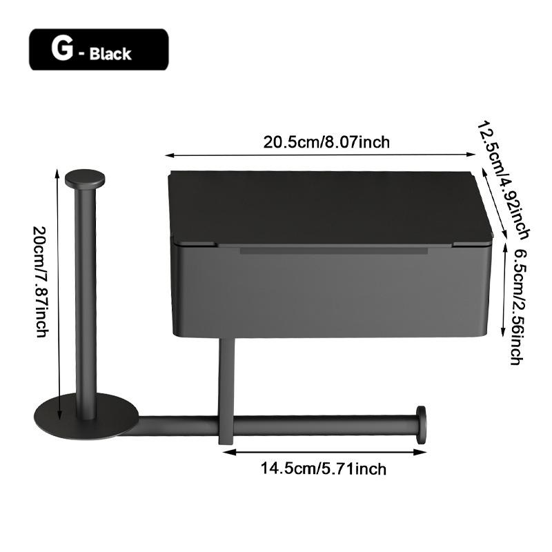 1PCS Stainless Steel WipeToilet Paper Holder - Bathroom Wall-Mounted No Drill Paper Towel Dispenser Rack for Toilet Bathrooms