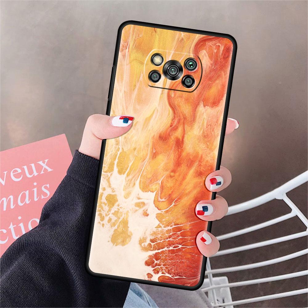 Husă Pentru Xiaomi Mi Poco X3 NFC X4 Pro F3 F4 GT M4 M3 F1 C40 11 Lite 11T Silicon Moale Funda Acoperire Telefon Marmură Artă Estetică