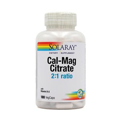 Cal-Mag Citrat 2:1 Verhältnis mit Vitamin D2, 180 VegCaps