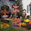 10Pcs Eerie Warning Sign Set Easy To Install On Wall Door Fences Ideal For Halloween Home Haunting Theme Decoration
