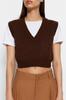 Women's Fashion Stylish Sweater Stone Crop V-Neck Knitwear Sweater