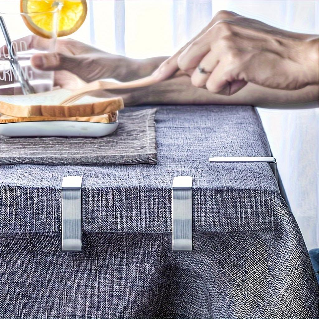 Heavy-Duty Stainless Steel Tablecloth Clips - No Power Needed, Secure Grip for Weddings, Picnics, Parties - Elegant Modern Design