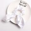 Elegant Bunnies Ears Hair Tie  Satins Scrunchie Solid Color Hair Accessory Ponytail Holder For Women and Girls