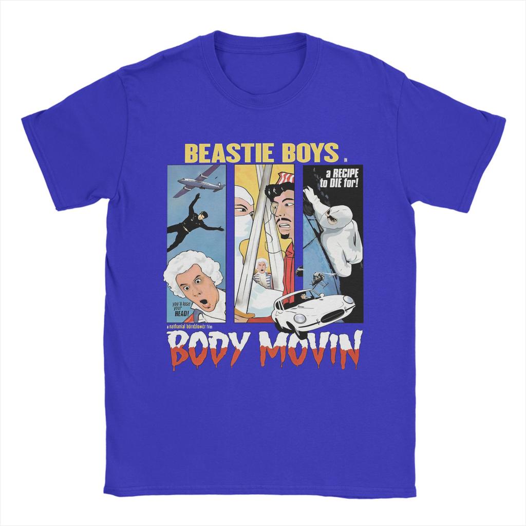 Funny Body Movin Beastie Boys T-Shirts for Men Crewneck 100% Cotton T Shirt Short Sleeve Tees Plus Size Clothing
