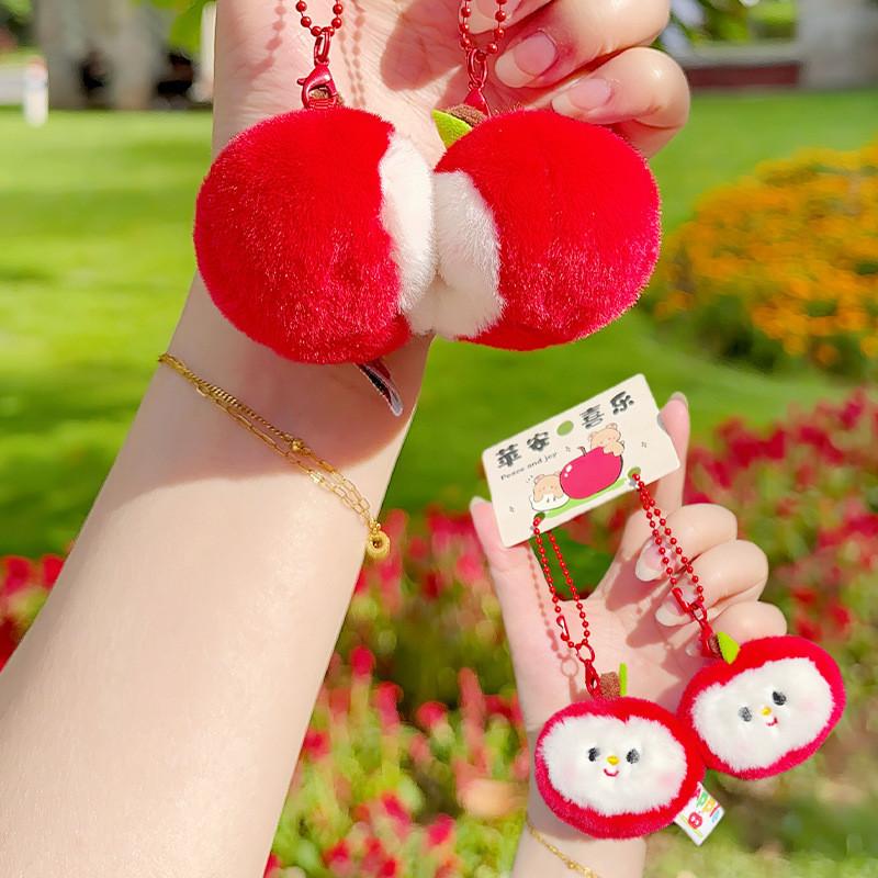 Bear Apple Face To Face Magnetic Stretching Insect Apple Design Pendant Plush