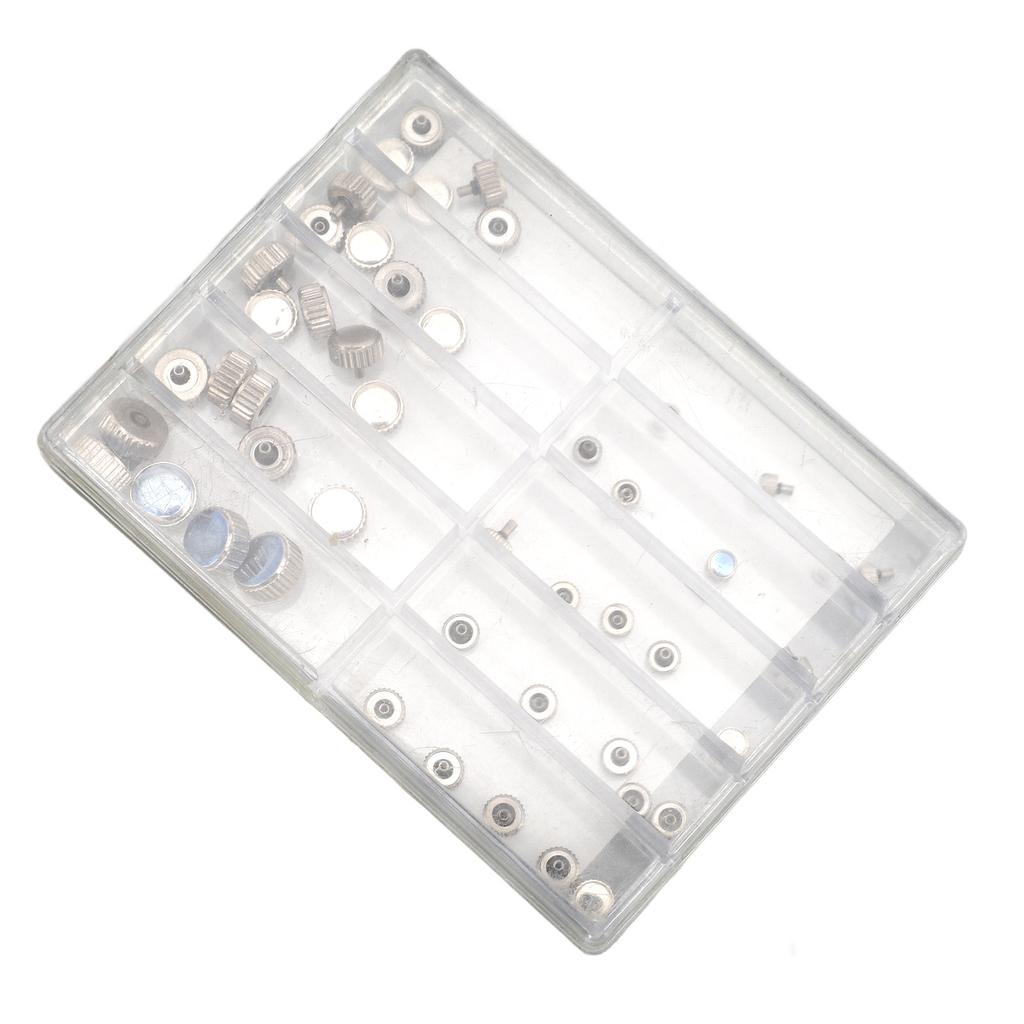 50PCS Watch Crown Adjust Time   Lifespan High Hardness Mixed Set Metal Replacement Watch Crown