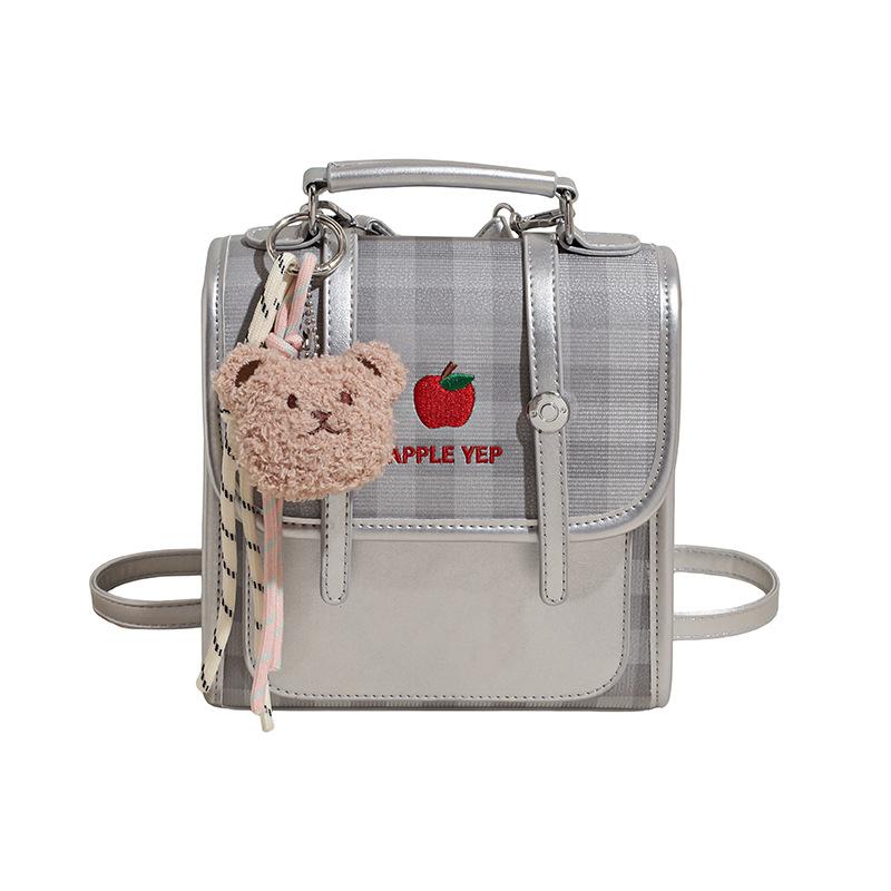 Cute Plaid Summer New Fashion Student Large-capacity Travel Simple Casual Shoulder Handbag