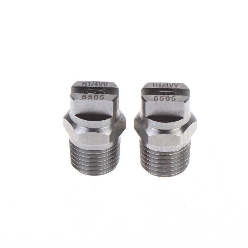 2Pcs Bspt High Pressure Flat Fan Nozzle 65 Degree Hvv Water Spray Nozzle For Cleaning
