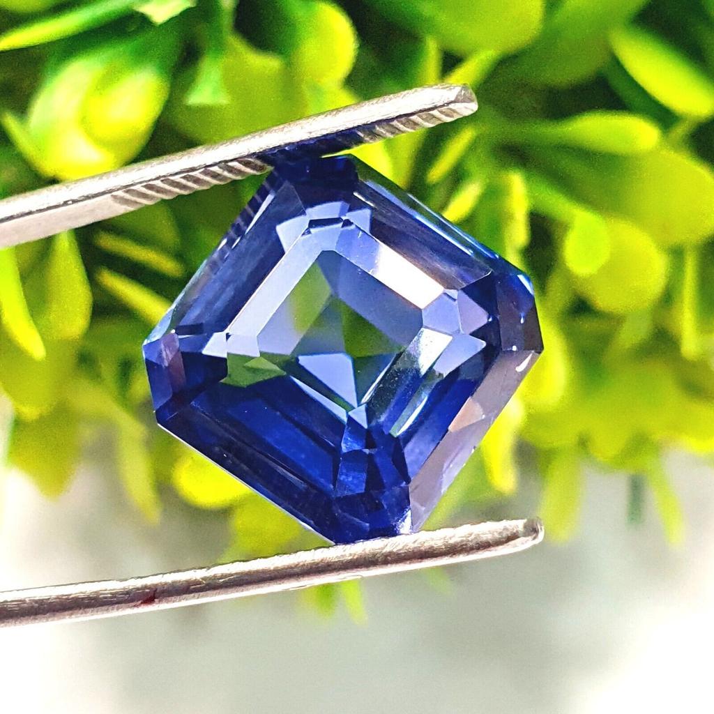 17.00 Cts Natural Blue Sapphire Emerald  Shape Loose Gemstone Certified Cut