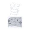Clear Stamp Kit Unique Shape Decorative Transparent Template Embossing Cutting Die Set for DIY Scrapbook Crafts