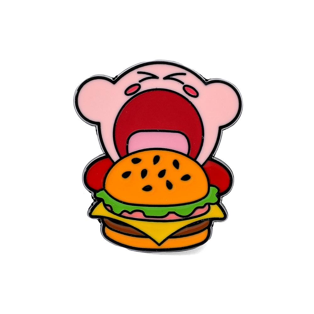 Cute Cartoon Kirby Brooch Alloy Material Cartoon Character Design Oil Droplet Process Xz3084-1 Xz3084-2 Xz3084-3 Xz3084-4 Xz3084-5 Xz3084-6