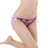 Sexy prohlédnete si květinovým potiskem Self Tie Bowknot Dámské kalhotky G-String spodní prádlo