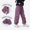 Xiaoyinman Girls' Softshell Casual Cargo Pants with Rabbit Emblem
