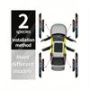 4pcs Sports Car Door Sill Protector, Reflective Car Door Sill Anti-Scratch Sticker, Door Sill Protector Strip, Car Decorative Sticker