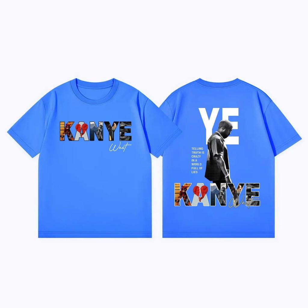 Summer Casual Loose Cotton Short Sleeve Tshirt Rapper Kanye West Tour 2026 Tshirts Unisex Women Fashion Trend Hip Hop T Shirts