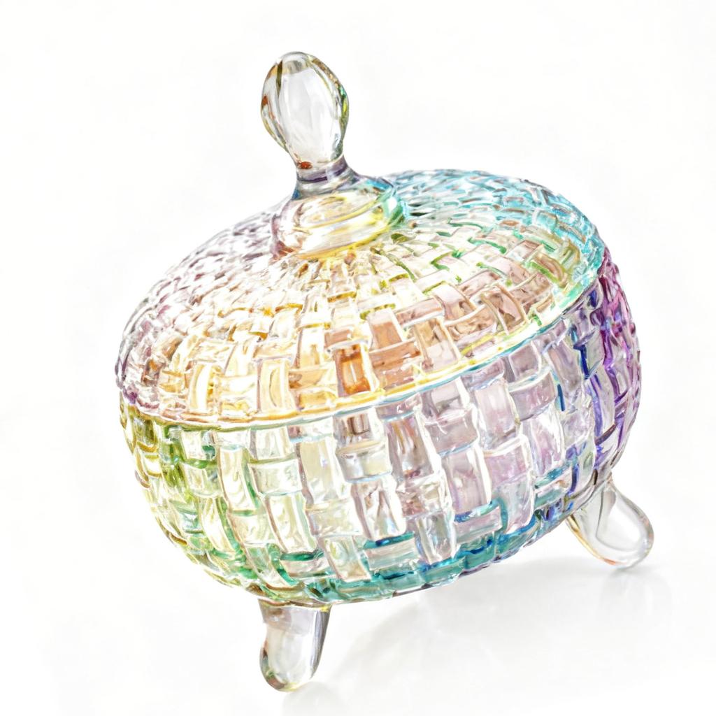 26oz Glass Dish with Lid Decorative Glass Jar Jewelry Box Wedding Et S Container for Snacks