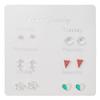 New small fresh one-week stud earrings set 1 pair combination Korean version sweet love bow fairy temperament earrings