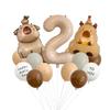 Cartoon Capybara Kapibara Thema Karamellfarbe Digitaler Aluminiumfolienballon Geburtstagsfeier Ballon Ornament