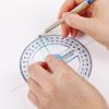 Swing Arm Office Math Full Circle Pointer Angle Ruler Goniometer Protractor Measuring Tools