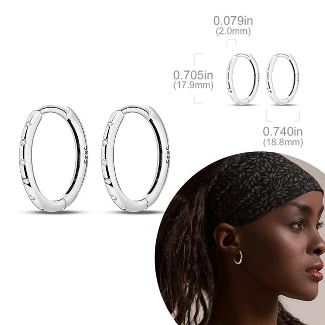 Silverfärgad U-formad dubbelbåge örhängen Cz Cubic Zircon Sparkling Pave Stud örhängen för kvinnor Mode smycken present