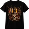 Skull Chess Graphic T-Shirt King Knight Rook Dark Fantasy Strategy Design Tee
