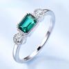 Gica Gema Solid 925 Sterling Silver Emerald  Rings For Women Sparkling Engagement Party Fine Jewelry Gift