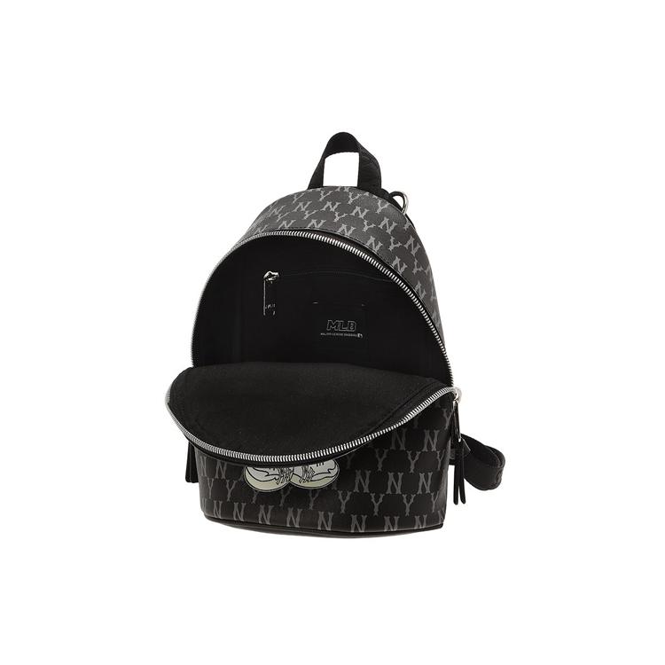 New MLB Disney, Collaboration Artificial Leather Polyester Backpack Mini Unisex Beige/Black 32BGK1011