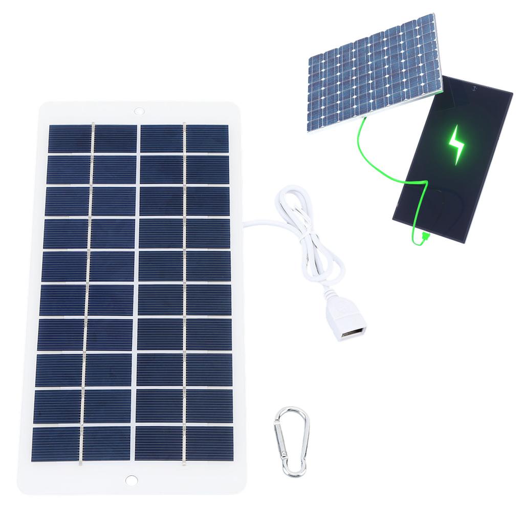 4,5W 5V USB-Ausgang Solarladeplatte Monokristallines Silizium Outdoor-Solarpanel-Ladegerät für Handy