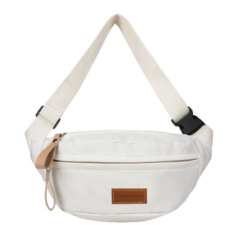 New Style Women's Crossbody Chest & Waist Bag with 3 Pockets and Logo Print - Large Capacity for Sports and Running