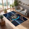 Tappeto in Velluto di Cristallo con Stampa di Calcio del Newcastle United, Comodo Assorbente d'Acqua Antiscivolo Tappeto per Pavimento Interno