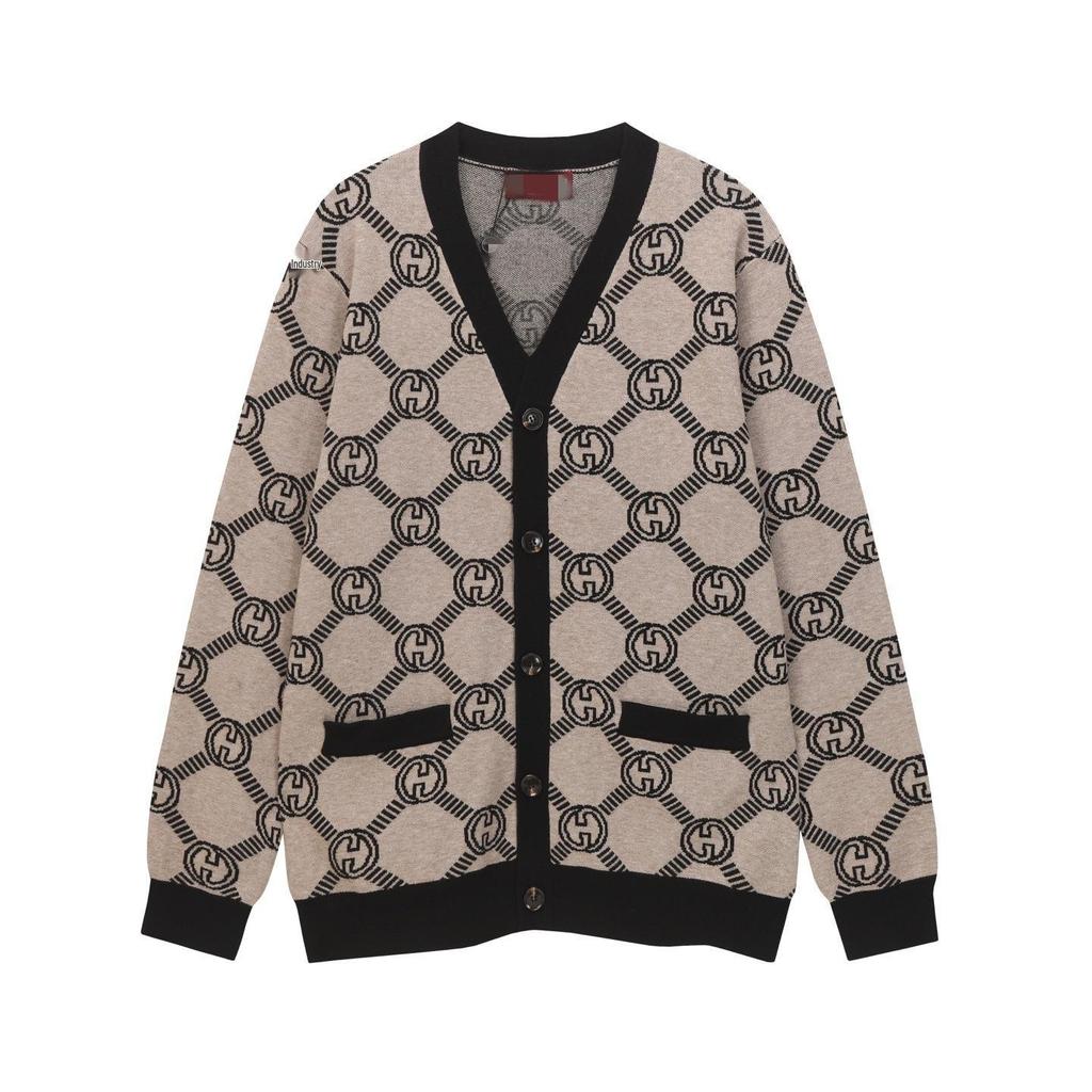 Cross 25Ss Unisex V-Neck Knit Cardigan: Autumn/Winter Fashion, Loose & Trendy Style