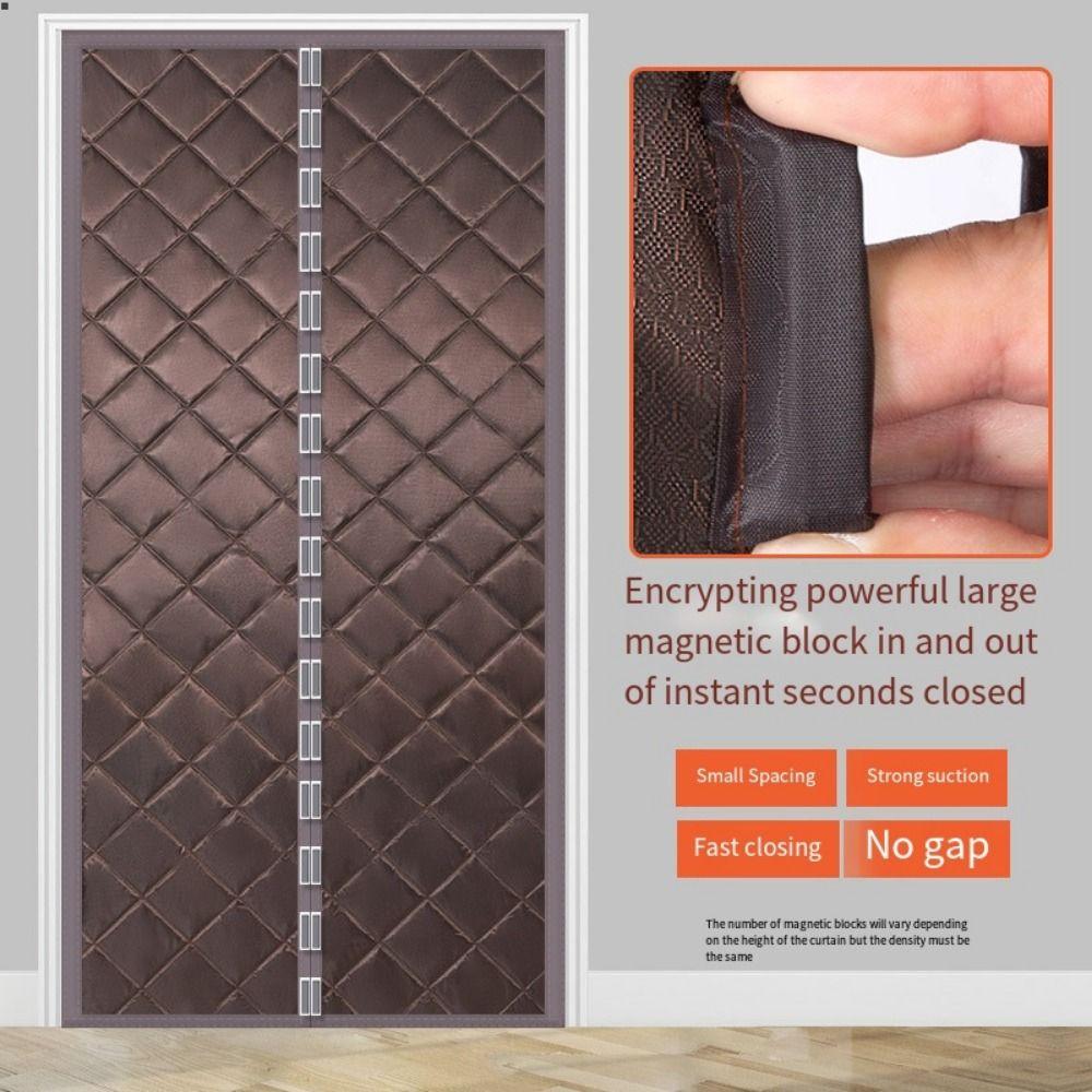 Block Cold Sound Door Cover Curtain Magnetic Coldproof Door Screen  Convenient Access