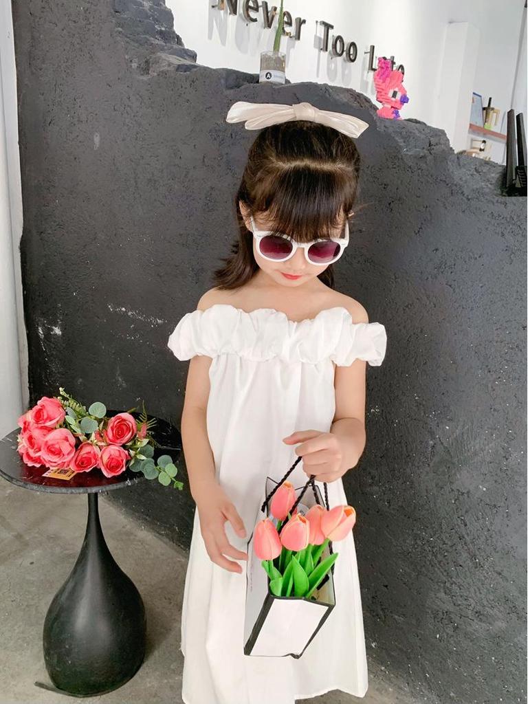2023 Summer Off-Shoulder Mother-Daughter Suspender Beach Dress