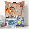 Customized Name Personalized Blanket Pokemon Charizard Flannel Blanket Home Sofa Lunch Break Blankets Children Student Kids Gift