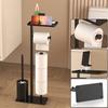 Toilet toilet floor standing paper holder with toilet brush storage tray magnetic suction bracket multifunctional vertical paper
